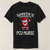 Santas Favoriete PCU Verpleegster Kerstmis T-shirt (Design voorkant)