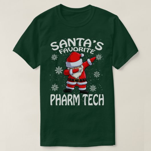 Santas Favoriete Pharm Tech Kerstmis T-shirt (Design voorkant)