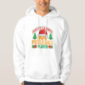 Santa's Favoriete Pickleball Speler - Grappig Hoodie (Voorkant)