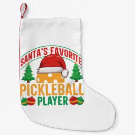 Santa's Favoriete Pickleball Speler - Grappig Kleine Kerstsok