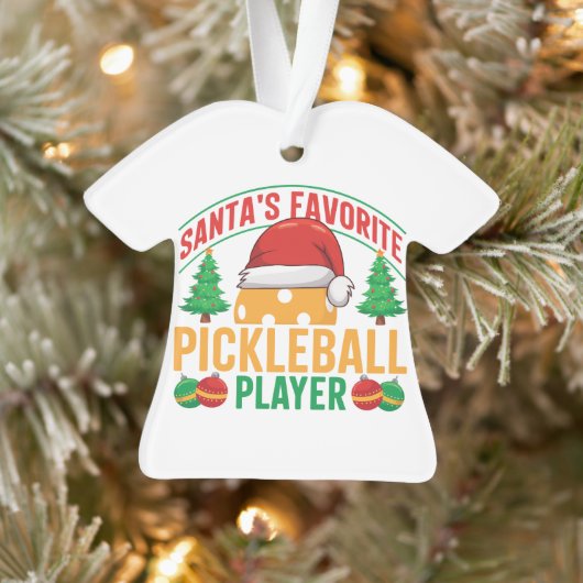 Santa's Favoriete Pickleball Speler - Grappig Ornament (Boom)