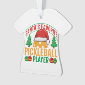 Santa's Favoriete Pickleball Speler - Grappig Ornament (voorkant)
