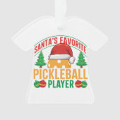 Santa's Favoriete Pickleball Speler - Grappig Ornament (voorkant)