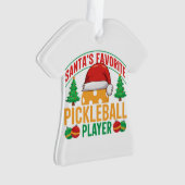 Santa's Favoriete Pickleball Speler - Grappig Ornament (voorkant)