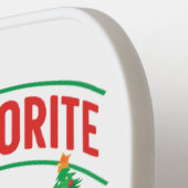 Santa's Favoriete Pickleball Speler - Grappig Pickleball Paddle (Links Detail)