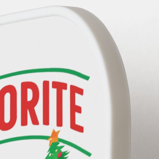 Santa's Favoriete Pickleball Speler - Grappig Pickleball Paddle (Links Detail)