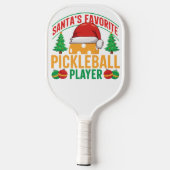 Santa's Favoriete Pickleball Speler - Grappig Pickleball Paddle (Achterkant)