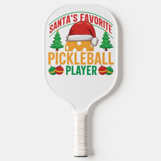 Santa's Favoriete Pickleball Speler - Grappig Pickleball Paddle (Voorkant)