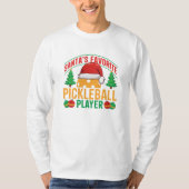 Santa's Favoriete Pickleball Speler - Grappig T-shirt (Voorkant)