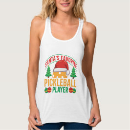 Santa's Favoriete Pickleball Speler - Grappig Tanktop