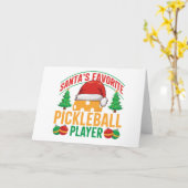 Santa's favoriete pickleballspeler – Grappig Kaart (Gele Bloem)