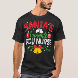 Santa's favoriete PICU-verpleegster Funny Kerstmis T-shirt