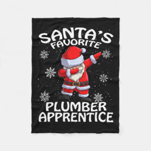 Santa's Favoriete Plumber Apprentice Kerstmis Fleece Deken