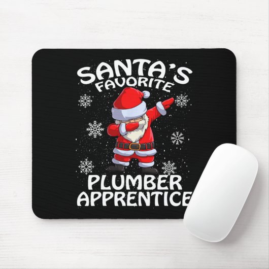 Santa's Favoriete Plumber Apprentice Kerstmis Muismat (Met muis)