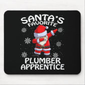Santa's Favoriete Plumber Apprentice Kerstmis Muismat (Voorkant)