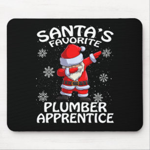 Santa's Favoriete Plumber Apprentice Kerstmis Muismat
