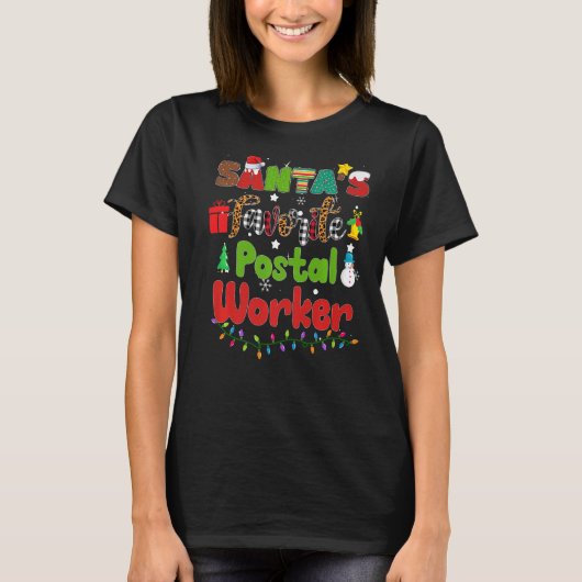 Santa's favoriete postarbeider Leopard Chris T-shirt (Voorkant)