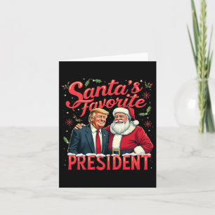 Santa's Favoriete President Christmas Funny Trump  Kaart
