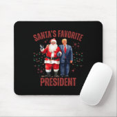 Santa's Favoriete President Christmas Funny Trump  Muismat (Met muis)