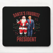 Santa's Favoriete President Christmas Funny Trump Muismat (Voorkant)