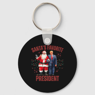 Santa's Favoriete President Christmas Funny Trump Sleutelhanger