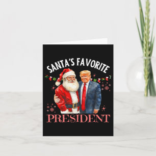 Santa's Favoriete President Christmas Trump 47th P Kaart
