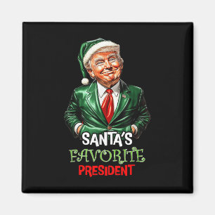 Santas Favoriete President Funny Santa Trump 2024 Magneet