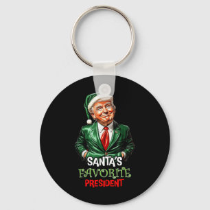 Santas Favoriete President Funny Santa Trump 2024 Sleutelhanger