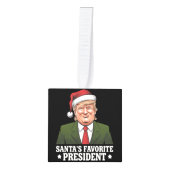 Santa's favoriete President Funny Trump Christmas Decoratie (Voorkant)