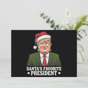 Santa's favoriete President Funny Trump Christmas Feestdagenkaart