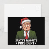 Santa's favoriete President Funny Trump Christmas Feestdagenkaart (Voorkant / Achterkant)