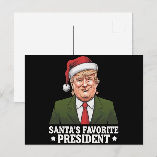 Santa's favoriete President Funny Trump Christmas Feestdagenkaart (Voorkant / Achterkant)