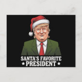 Santa's favoriete President Funny Trump Christmas Feestdagenkaart (Voorkant)
