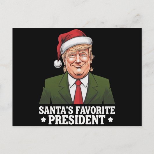 Santa's favoriete President Funny Trump Christmas Feestdagenkaart (Voorkant)