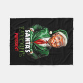 Santa's Favoriete President Funny Trump Christmas  Fleece Deken (Voorkant (Horizontaal))