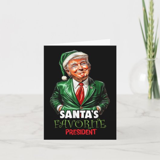 Santas Favoriete President Funny Trump Christmas Kaart (Voorkant)
