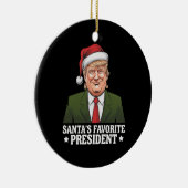 Santa's favoriete President Funny Trump Christmas Keramisch Ornament (Rechts)