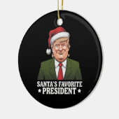 Santa's favoriete President Funny Trump Christmas Keramisch Ornament (Links)