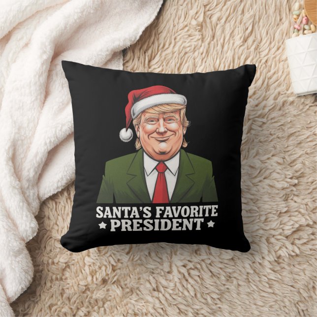 Santa's favoriete President Funny Trump Christmas Kussen (Deken)