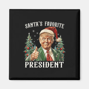 Santa's Favoriete President Funny Trump Christmas Magneet