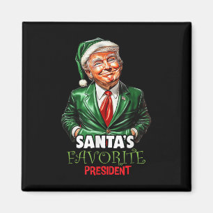 Santas Favoriete President Funny Trump Christmas Magneet