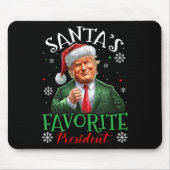 Santa's Favoriete President Funny Trump Christmas  Muismat (Voorkant)