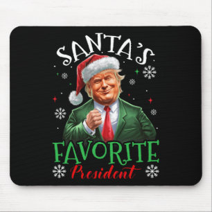 Santa's Favoriete President Funny Trump Christmas Muismat