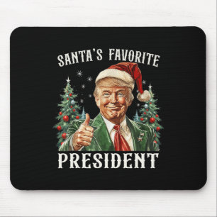 Santa's Favoriete President Funny Trump Christmas  Muismat