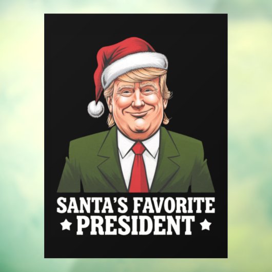 Santa's favoriete President Funny Trump Christmas Raamsticker (Vel 3)