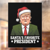 Santa's favoriete President Funny Trump Christmas Raamsticker (Vel 2)