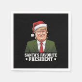Santa's favoriete President Funny Trump Christmas Servet (Voorkant)