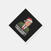 Santa's favoriete President Funny Trump Christmas Servet (Hoek)