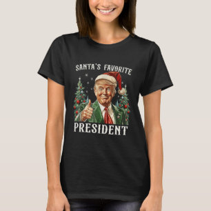 Santa's Favoriete President Funny Trump Christmas  T-shirt