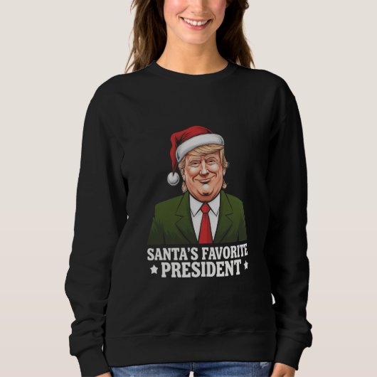 Santa's favoriete President Funny Trump Christmas Trui (Voorkant)
